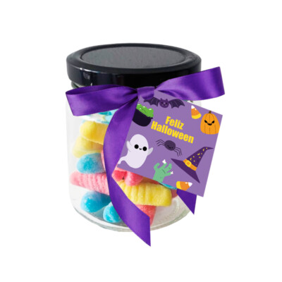 FRASCO CON GUSANITOS ÁCIDOS