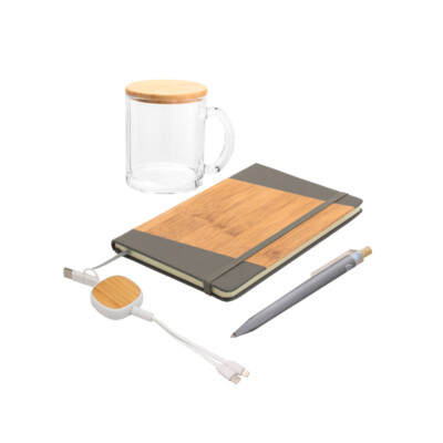 Kit de bienvenida con detalles en bambú